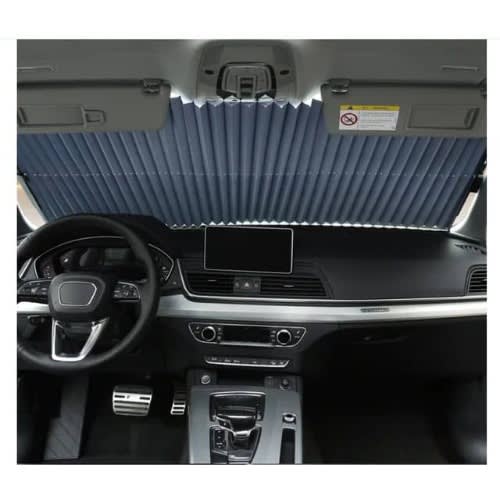 Car Anti-Uv Retractable Front Windscreen Visor Sunshade Shield Roller