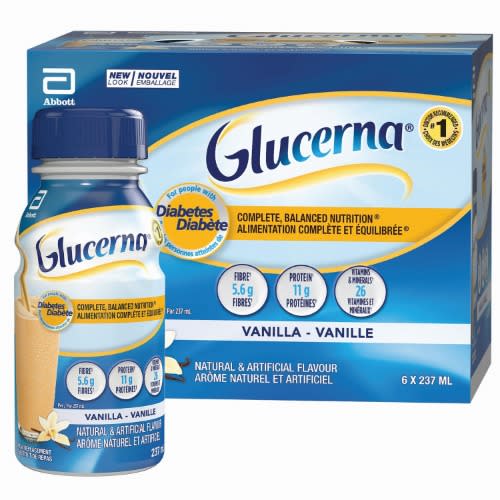 Glucerna Balanced Nutrition For People With Diabetes - Vanilla - 6 Pack X 237ml