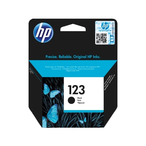 Hp 123 Black Original Ink Cartridge - F6v17ae