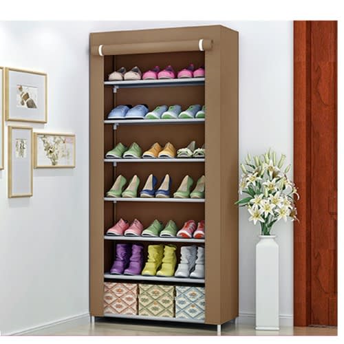 7 Layers Shoe Rack - Space For 21 Pairs - Brown