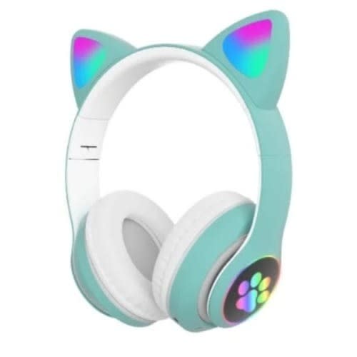 P47m Cat Ear Wireless Bluetooth Headphones - Green