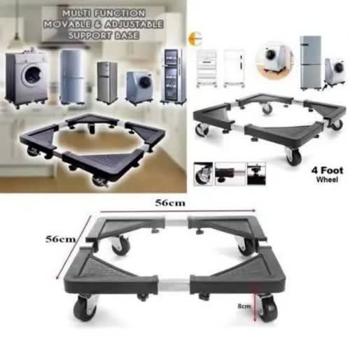 Adjustable Mobile Washing Machine + Refrigerator Stand Base/ Rack
