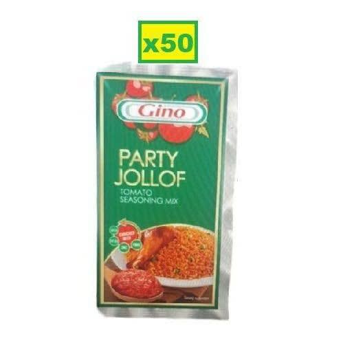 Gino Party Jollof Mix 50g × 50 Pieces