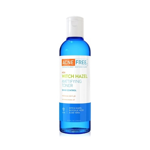 Witch Hazel Mattifying Toner With Glycolic Acid Aloe Vera - 8 Ounce
