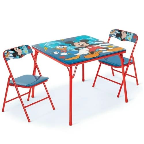 Mickey Mouse Kids Erasable Activity Table With 2 Chairs