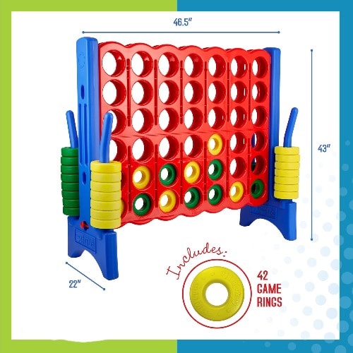 4 In A Row Giant Plastic Connect Game - 4 X 3.5 Ft - 42 Coin