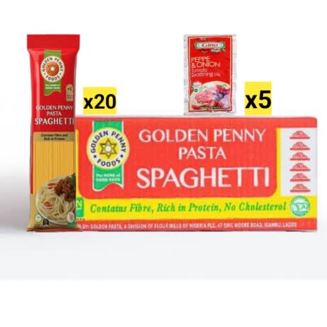 Spaghetti Golden Penny carton 500g &times; 20 + Free Tomato Paste X 5