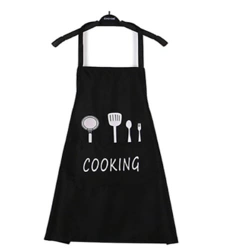 Waterproof Kitchen Apron - Black