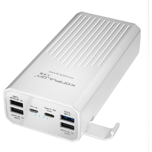Portable Power Bank With Phone Holder Compatible With Macbook Pro, Ios,android - 40000mah