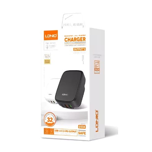 Q334 Pd Fast Charger - Eu  Us  Uk Type-c 2usb Port