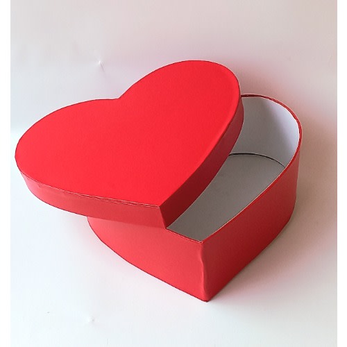 Plain Sturdy  Love Box - 7 " - Red