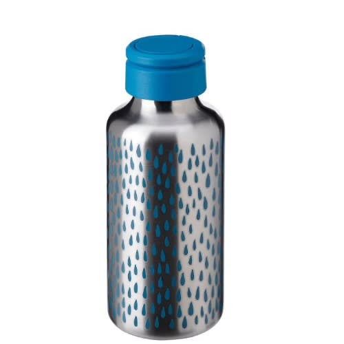 EnkelspArig Water Bottle 0.5 Litre, Stainless Steel/patterned-blue
