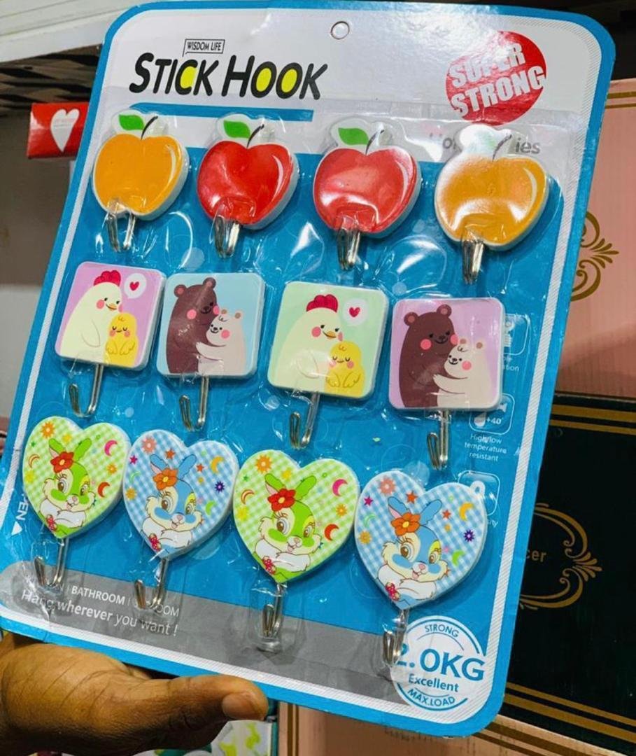 12pc Multi Purpose Self-adhesive Hook,Wall, Kitchen,Bathroom