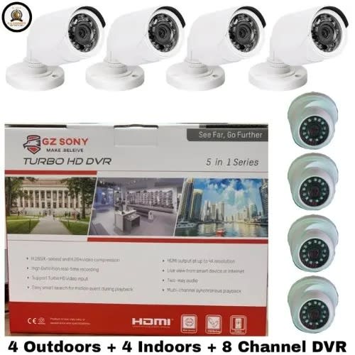 Cctv 8 Channels Full Kit 1080p Dvr With Free 1 Terabyte Inside