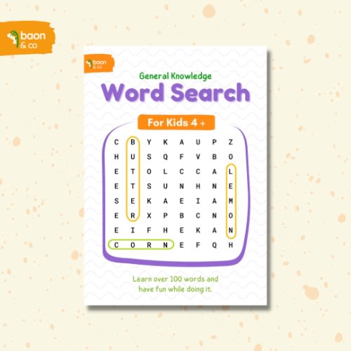 Words Search Puzzle For Kids Ages 4+ (general Knowledge)