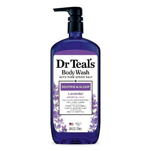 Dr Teal's Body Wash With Pure Epsom Salt, Soothe & Sleep With Lavender, 24 Fl Oz