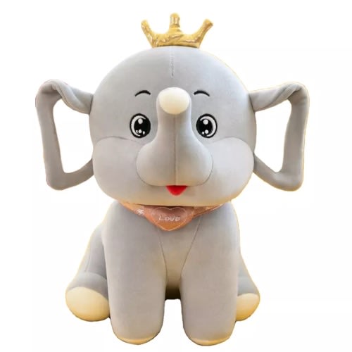 Elephant Stuffed Toy - Grey