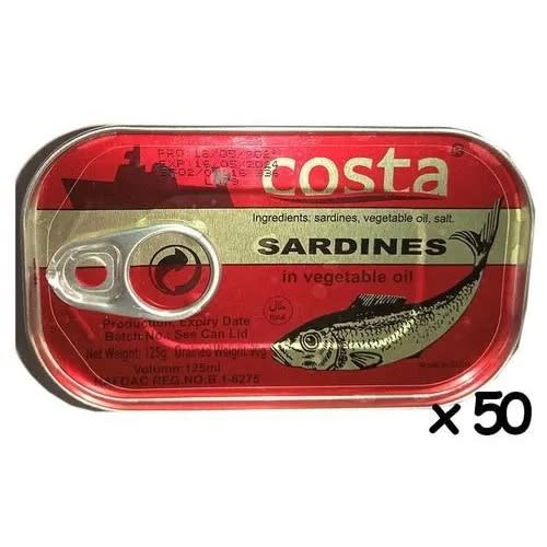 Sardine In Vegetable Oil - 125g x 50 Pcs