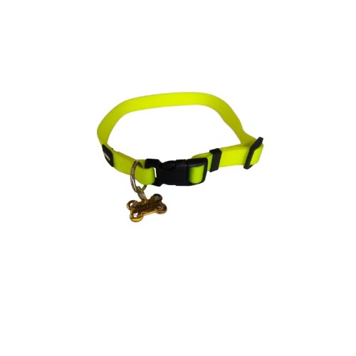 TD PP Adjustable Rubber Authentic Washable Collar- Yellow