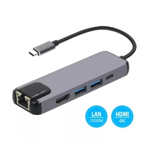 Type C To Hdmi 5 In One Adapter