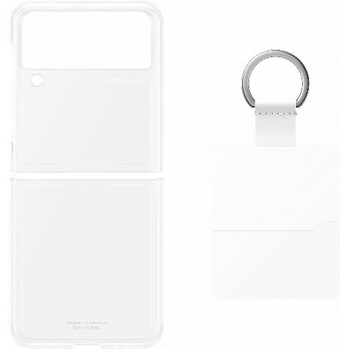 Transparent / Clear Cover With Ring Protective Case For Samsung Galaxy Z Flip 3/4