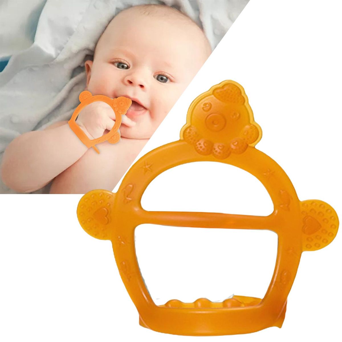 thumbnail image 2 of Banana Baby Teether Toothbrush - Safe Silicone Teething Toy, Infant Training Toothbrush, Toddler Chew Toy & Gum Massager - Perfect Gift! From Toothbrush - Price 0.45 2 of 11