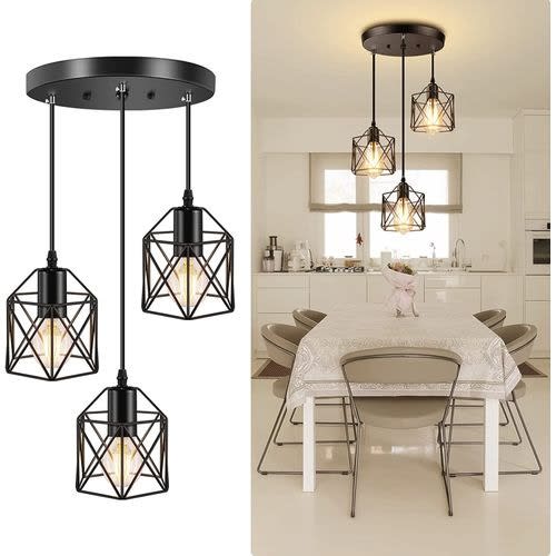 3in1 Anti Rust Decorative Chandelier Drop Light With Bulb