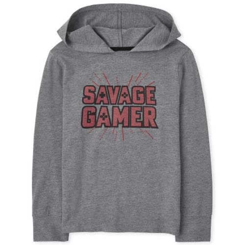 Boys Long Sleeve Graphic Hoodie Top