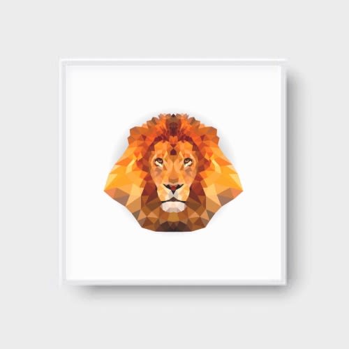 Wall Art Digital Print 30" By 30"-ready To Hang Plain White Glass Frame 2048