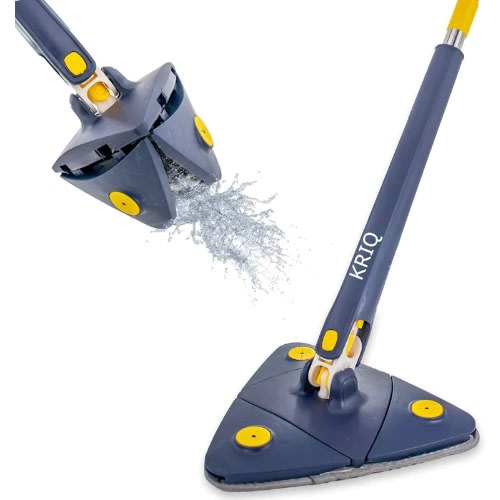 360 Rotating Triangle Mop With Squeezing Function - Wall Mop - Floor Mop