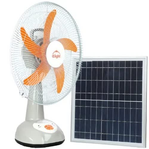Solar Rechargeable Table Fan - 14"