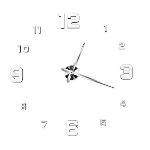 Acrylic Diy Wall Clock - Silver