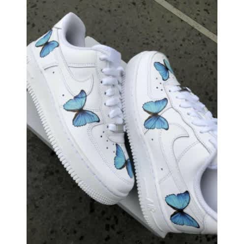 Air Force Sneakers With Butterfly Decor