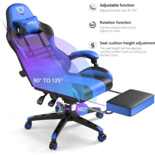 Furgle Gaming Chair - Blue + Black