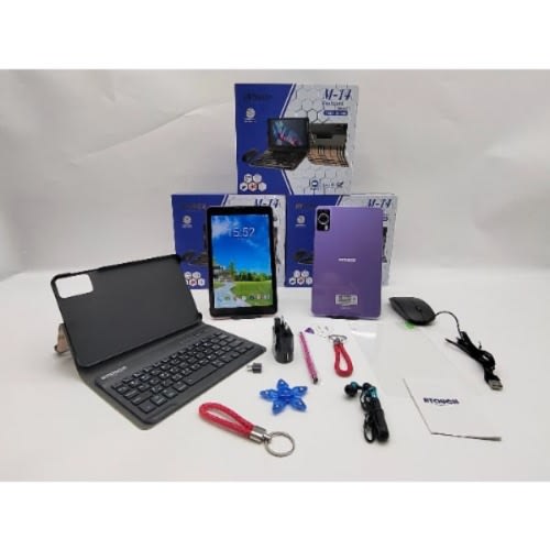 M-t4 Tablet Pc With Keyboard - 8" - 256GB ROM - 8GB RAM - 5g Sim Enabled + Wifi - 8000mAh - Purple