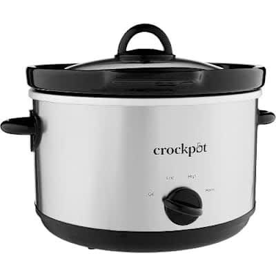 Crock-pot Stainless Steel Oval Manual Slow Cooker - 5 Quart - 1500W