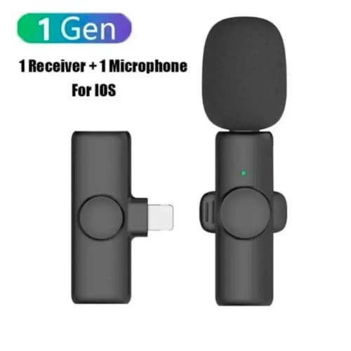 Professional Wireless Lavalier Microphone For iPhone Live Recording