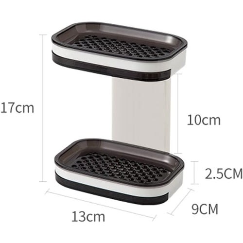 Small Wall Mounted Double Layer Bathroom Soap Box