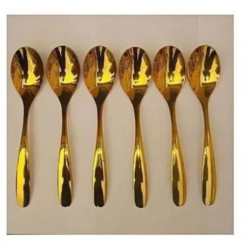 6 Pieces Spoons - Gold
