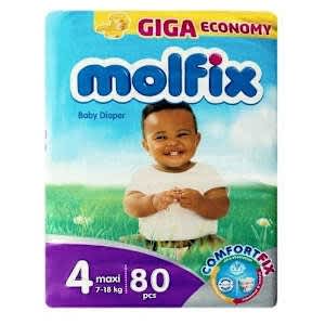 Molfix Comfortfix Diapers - Size 4 - 80 Counts