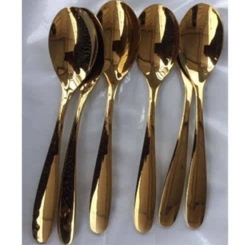 Table Spoons - Gold Plated - 6 Pieces