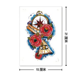 Future Word Rose Eye Temporary Tattoo Stickers