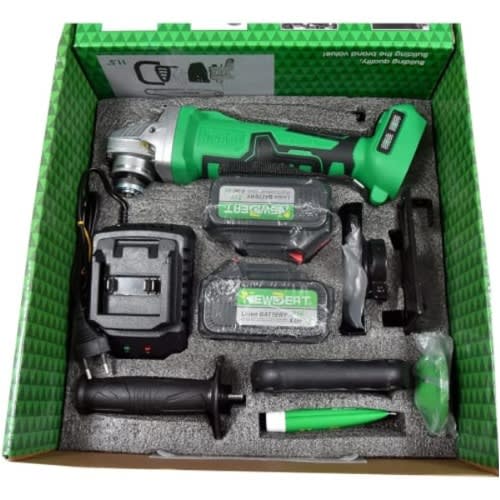 Cordless Angle Grinder - 21V With Two Batteries