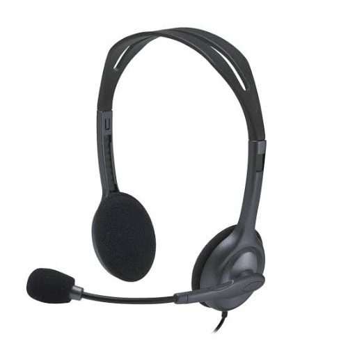 H111 Wired Headset, Stereo Headphones With Noise-cancelling Microphone, 3.5 Mm Audio Jack