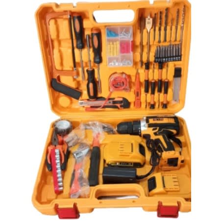 Dewalt Tools Box Kit Set With Cordless Battery Drill Machine