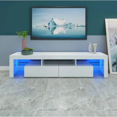 High Gloss Tv Stand Cabinet With Led Light