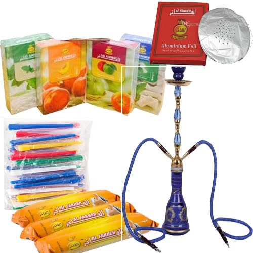 Double Hose Shisha Pot With Complete Accessories