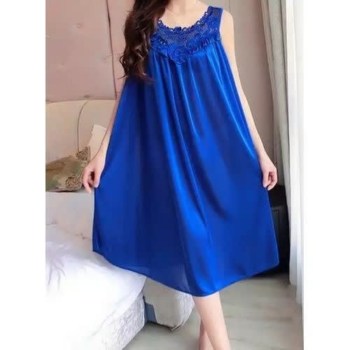 Ladies Night Gown - Royal Blue