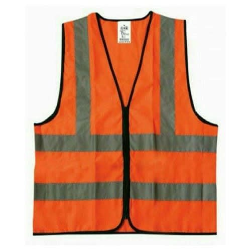 Reflective Safety Jacket Orange - Set Of 5pcs