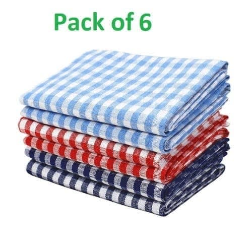 Kitchen Napkins High Absorbent Cotton Table Cloth Towels - Set Of 6